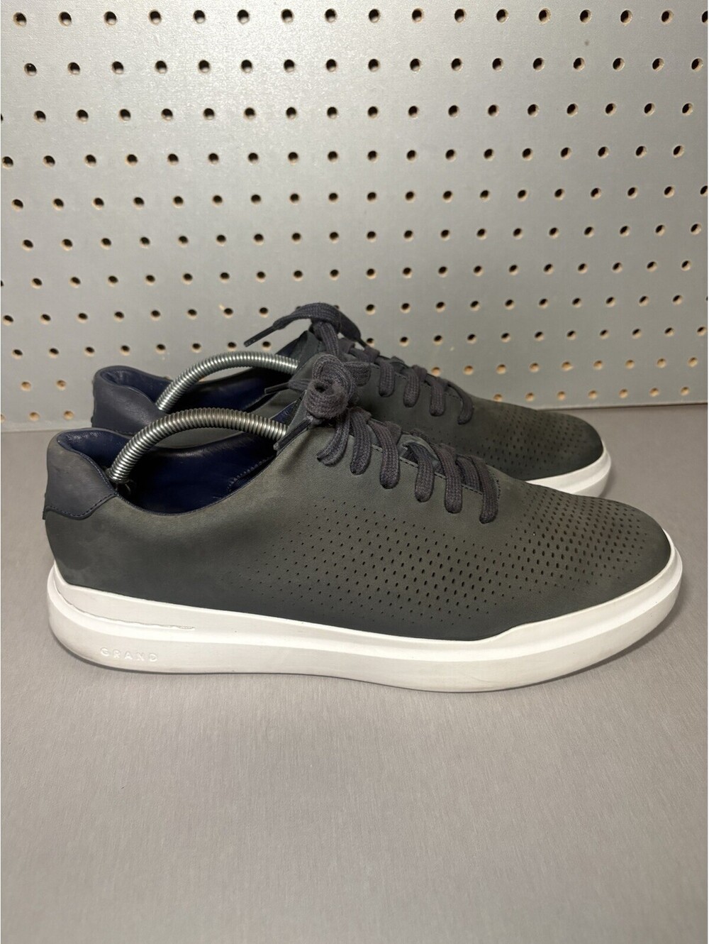 Cole Haan GrandPro Rally Laser Cut Mens Sz 11.5 Shoes Gray Grey Blue Sneakers